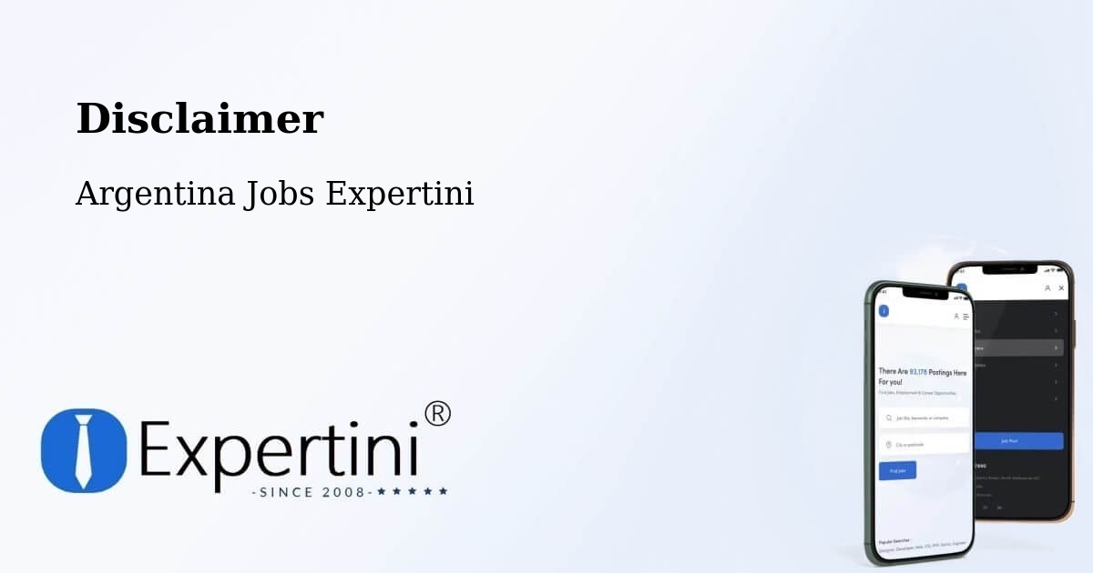 Disclaimer – Departamento De Güer Aike - Argentina Jobs Expertini